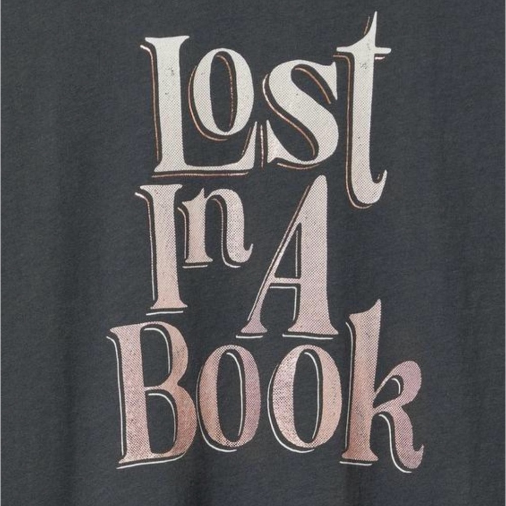 Torrid Charcoal Lost in a Book Graphic Tee - Picture 2 of 9